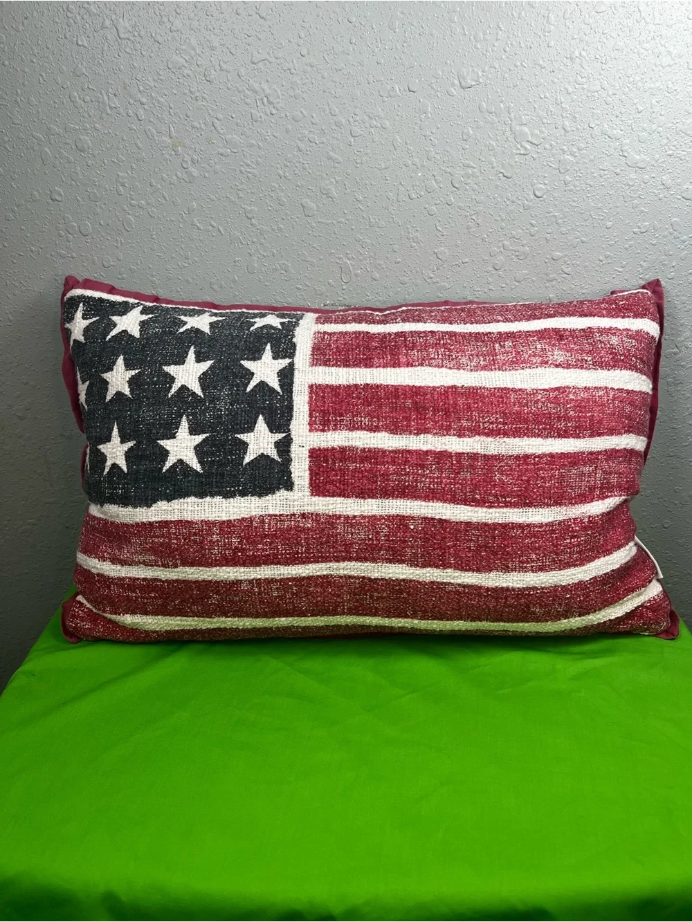 Storehouse Textured American Flag Accent Pillow 24x12 Farmhouse